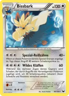 Pokémon-Karte Bissbark 088/108