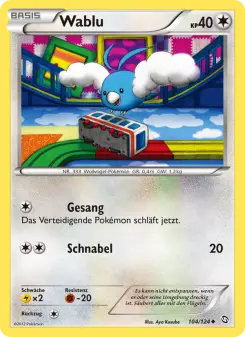 Pokémon-Karte Wablu 104/124