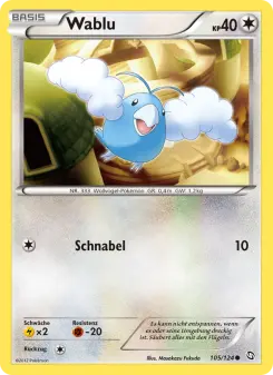 Pokémon-Karte Wablu 105/124