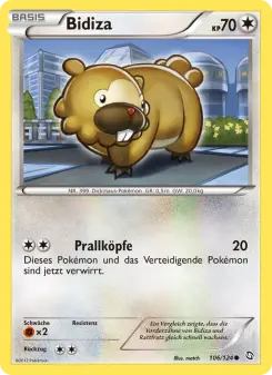 Pokémon-Karte Bidiza 106/124