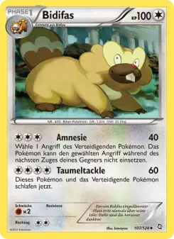 Pokémon-Karte Bidifas 107/124