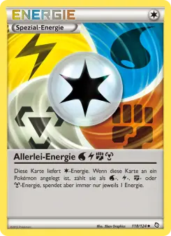 Pokémon-Karte Allerlei-Energie WaterLightningFightingMetal 118/124