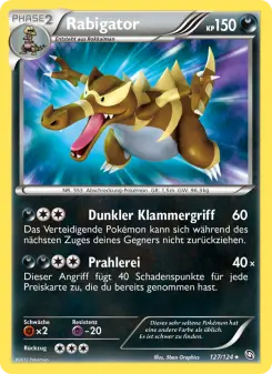 Pokémon-Karte Rabigator 127/124