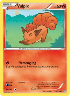 Pokémon-Karte Vulpix 018/124