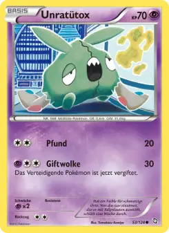 Pokémon-Karte Unratütox 053/124
