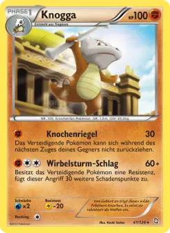 Pokémon-Karte Knogga 061/124