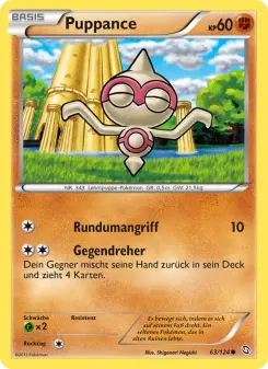 Pokémon-Karte Puppance 063/124
