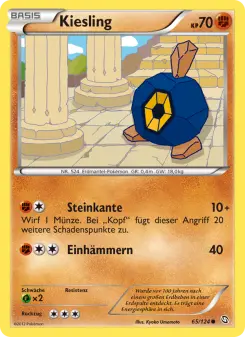 Pokémon-Karte Kiesling 065/124