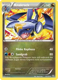 Pokémon-Karte Knakrack 091/124