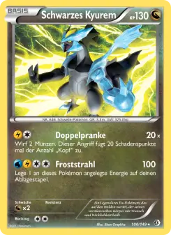 Pokémon-Karte Schwarzes Kyurem 100/149