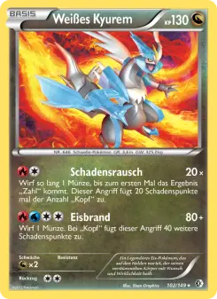 Pokémon-Karte Weißes Kyurem 102/149