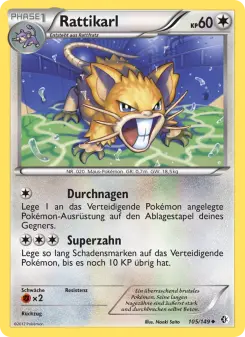 Pokémon-Karte Rattikarl 105/149