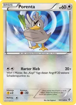 Pokémon-Karte Porenta 107/149