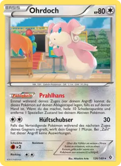 Pokémon-Karte Ohrdoch 126/149