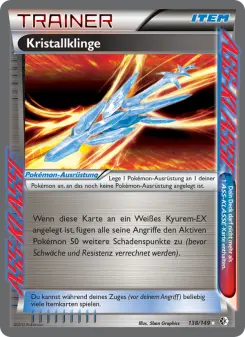 Pokémon-Karte Kristallklinge 138/149