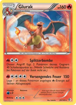 Pokémon-Karte Glurak 020/149