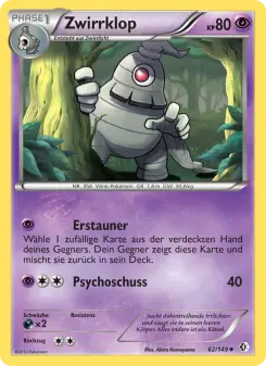 Pokémon-Karte Zwirrklop 062/149