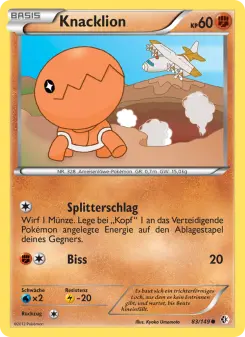 Pokémon-Karte Knacklion 083/149