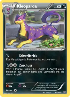 Pokémon-Karte Kleoparda 091/149
