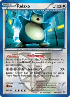 Pokémon-Karte Relaxo 101/135