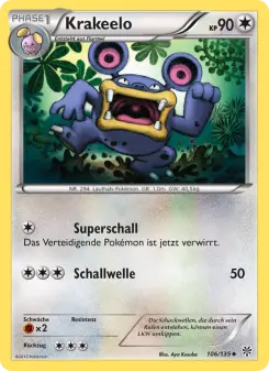 Pokémon-Karte Krakeelo 106/135