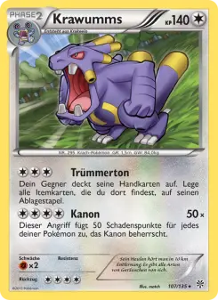 Pokémon-Karte Krawumms 107/135