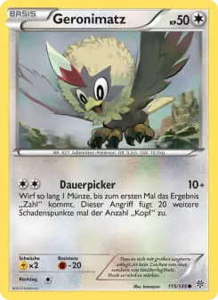 Pokémon-Karte Geronimatz 115/135