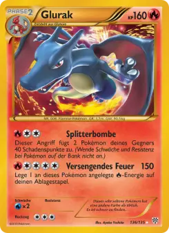 Pokémon-Karte Glurak 136/135