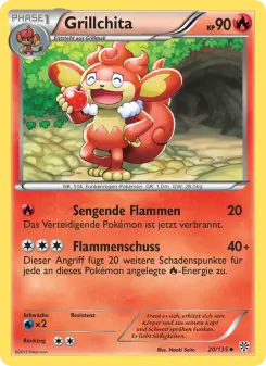 Pokémon-Karte Grillchita 020/135