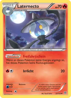 Pokémon-Karte Laternecto 022/135