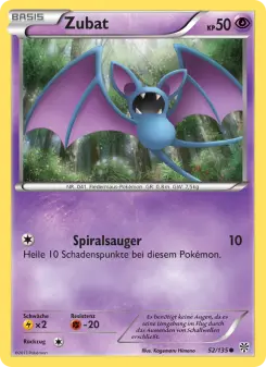 Pokémon-Karte Zubat 052/135