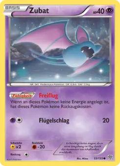 Pokémon-Karte Zubat 053/135