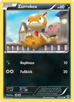 Pokémon-Karte Zurrokex 085/135