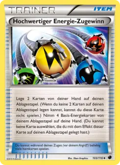 Pokémon-Karte Überragender Energie-Zugewinn 103/116