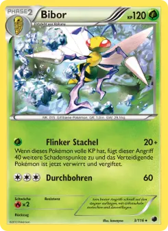 Pokémon-Karte Bibor 003/116
