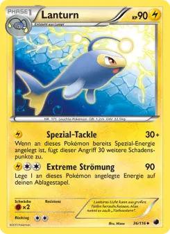Pokémon-Karte Lanturn 036/116
