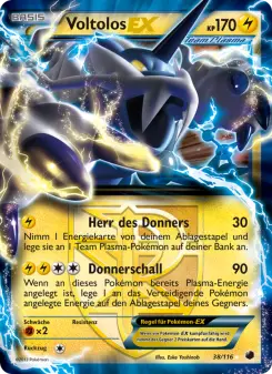 Pokémon-Karte Voltolos-EX 038/116
