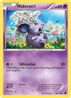 Pokémon-Karte Nidoran♀ 040/116