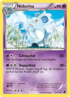 Pokémon-Karte Nidorina 041/116