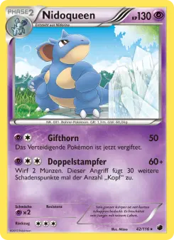 Pokémon-Karte Nidoqueen 042/116