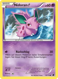 Pokémon-Karte Nidoran♂ 043/116