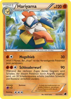 Pokémon-Karte Hariyama 063/116
