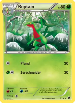 Pokémon-Karte Reptain 007/116