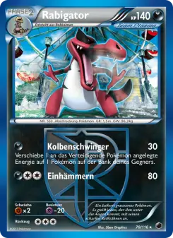 Pokémon-Karte Rabigator 070/116