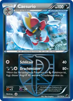 Pokémon-Karte Caesurio 073/116