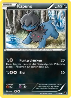 Pokémon-Karte Kapuno 075/116