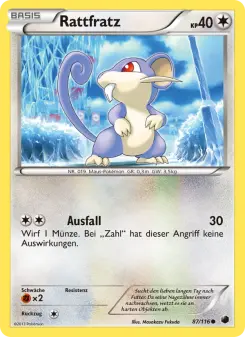 Pokémon-Karte Rattfratz 087/116