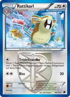 Pokémon-Karte Rattikarl 088/116