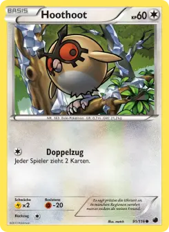 Pokémon-Karte Hoothoot 091/116