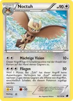 Pokémon-Karte Noctuh 092/116